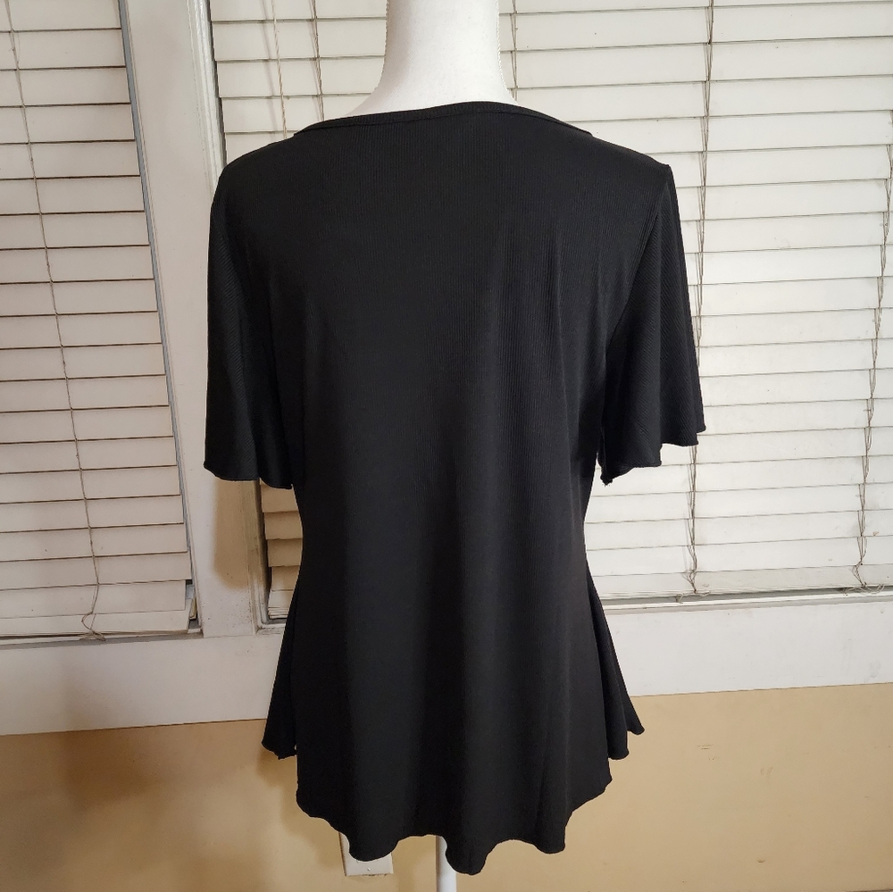SHEIN Women's Criss-cross Tailored Waistline Tee - Picture 9 of 10